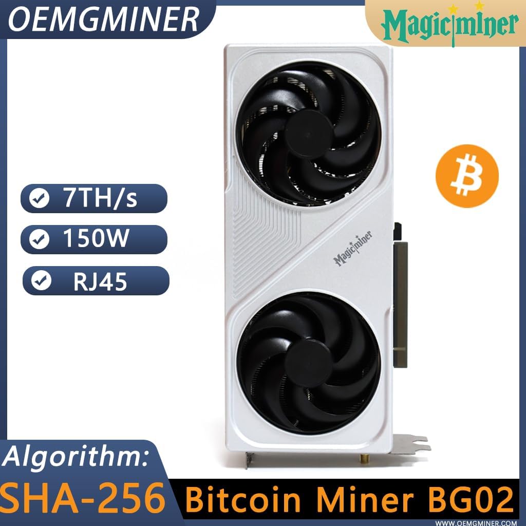 No Tariffs New Magic Miner BG02 7TH/s SHA256 algoritm 150 W Asic Miner Quiet Crypto Miner för hem- och kontorsbruk utan PSU i lager av OEMGMINER