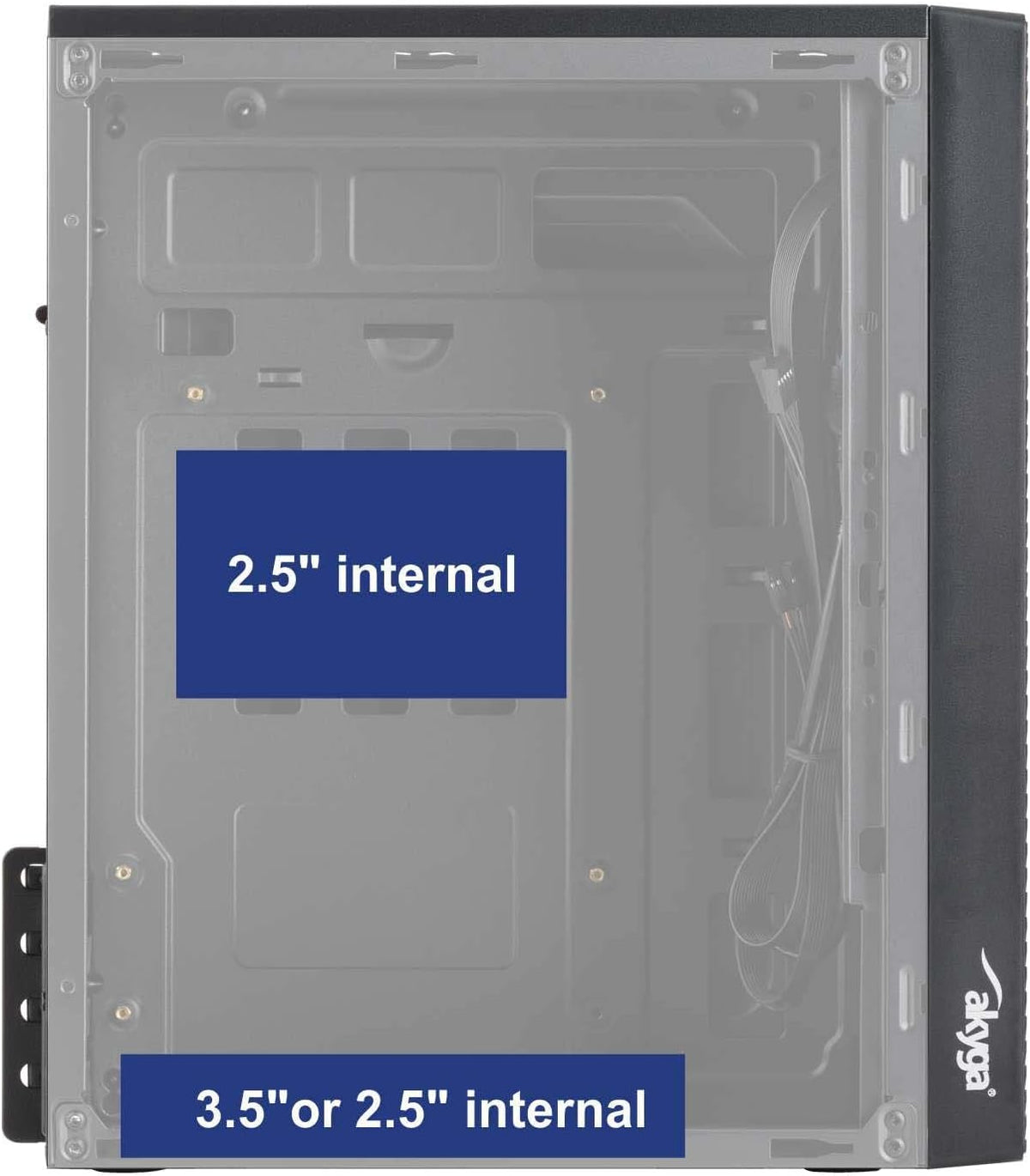 Akyga AK35BK centralenhet Micro Tower svart