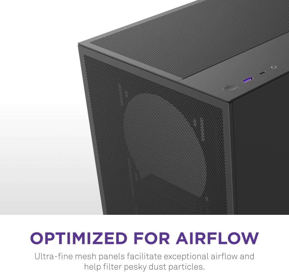 NZXT H5 Flow RGB - Kompakt Mid-Tower ATX PC-chassi - Svart