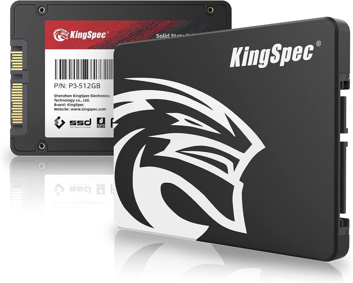 KingSpec 256GB 2,5" SATA SSD Hårddisk Intern SATA 3 Intern SSD 3D NAND Flash, kompatibel med stationär dator/bärbar dator