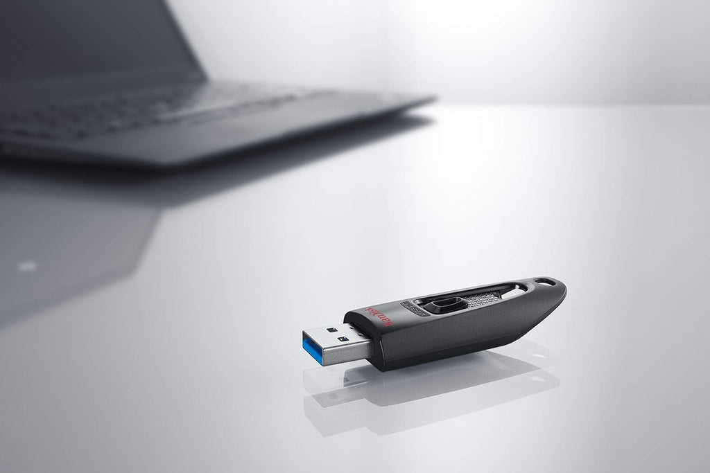 SanDisk Ultra 256GB USB 3.0 Flashminne, Läshastigheter upp till 130 MB/s, Svart