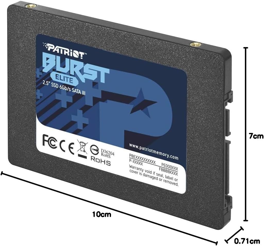 Patriot Burst Elite SATA 3 480 GB SSD 2,5 tum Solid State Drive