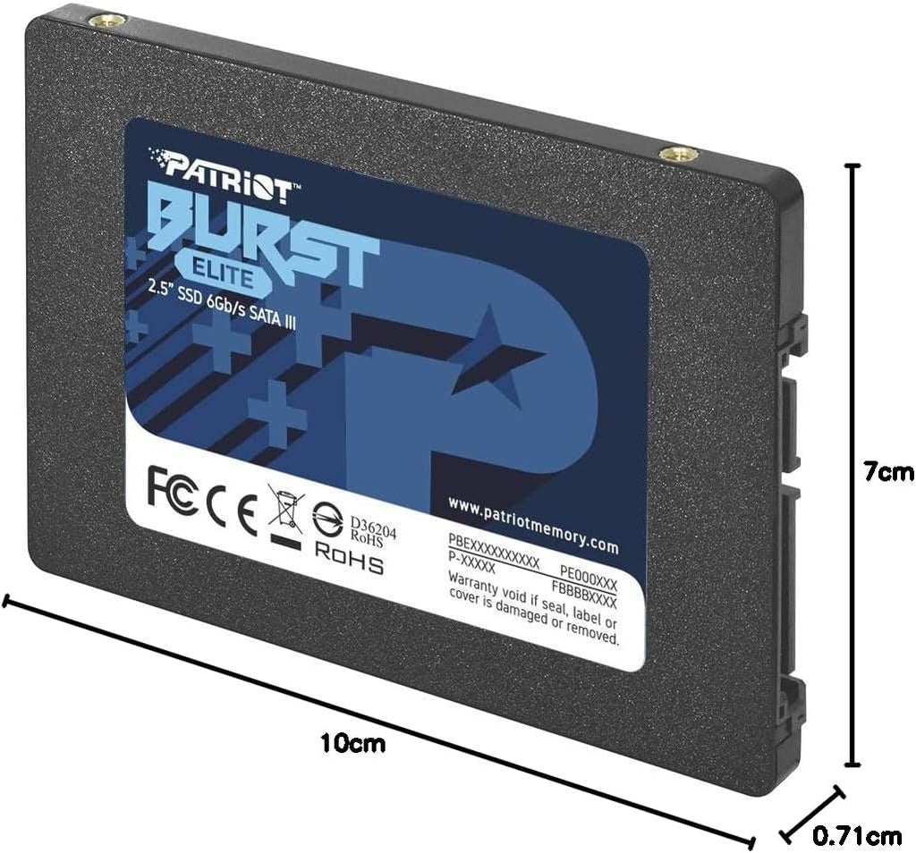 Patriot Burst Elite SATA 3 480 GB SSD 2,5 tum Solid State Drive