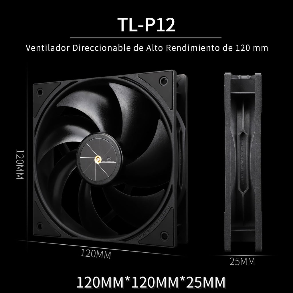 Thermalright Assassin X 120R svart digital CPU-kylare, topp digital skärm, kylfläns dator, stöd AM4/AM5, Intel LGA1851/1700/115X/1200