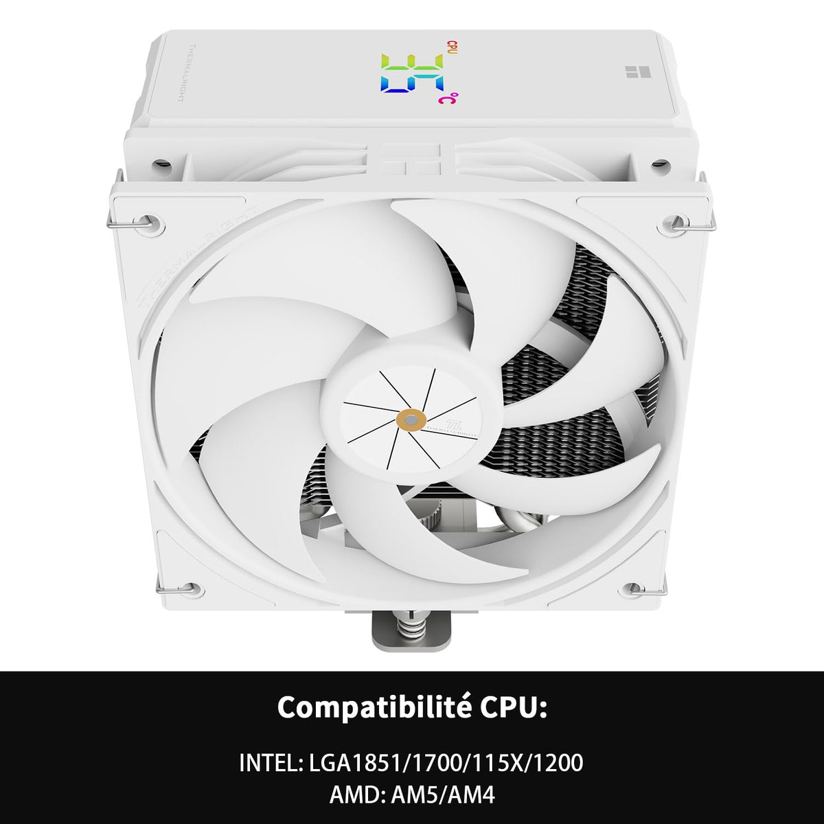 TR Assassin X 120R Digital ARGB kylare för digital skärm, TL-P12-S PWM luftkylare, tyst, stöder AM4/AM5, Intel LGA1851/1700/115X/1200