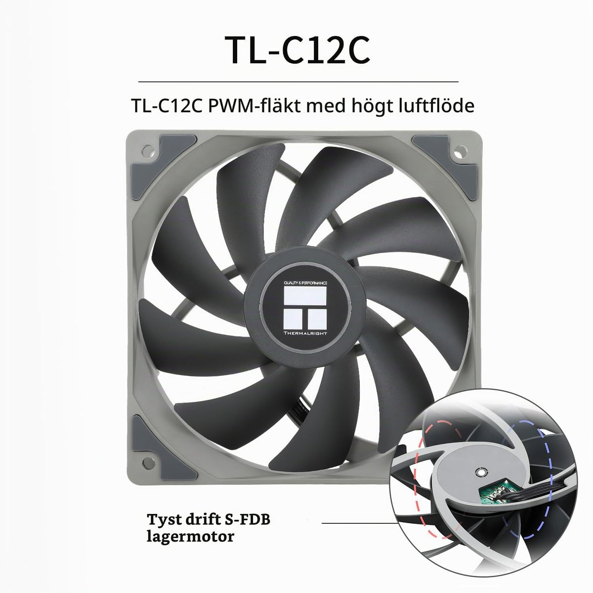 TR Assassin King 120 SE White ARGB CPU-luftkylare, 5 värmerör TL-C12CW-S PWM tyst CPU-kylare, för AMD AM4 AM5/Intel 1151/1150/1200/1700