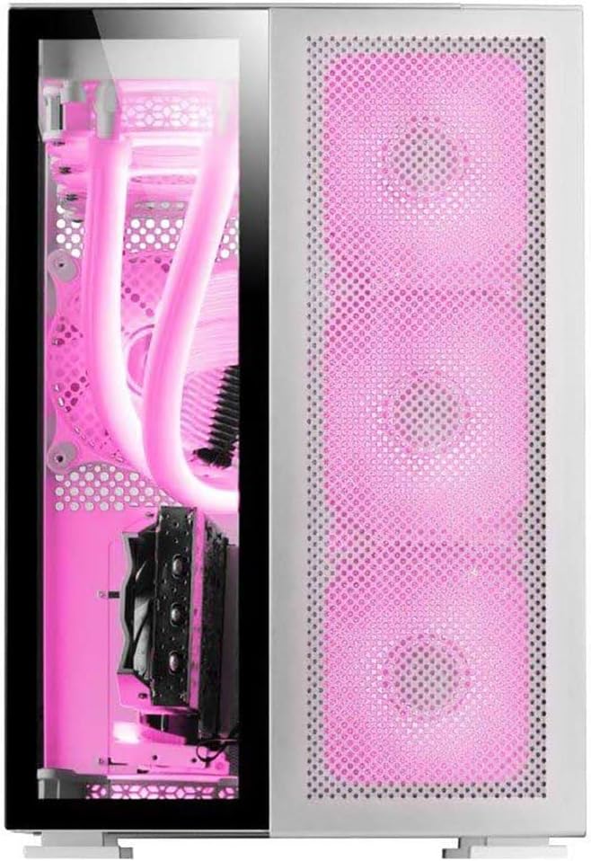 Mars Gaming MC-NOVA, Custom XXL E-ATX Gaming Tower, flyg- och rymdfartsaluminium, helt dubbelfönster härdat glas, Dual Chamber Construction, USB-C