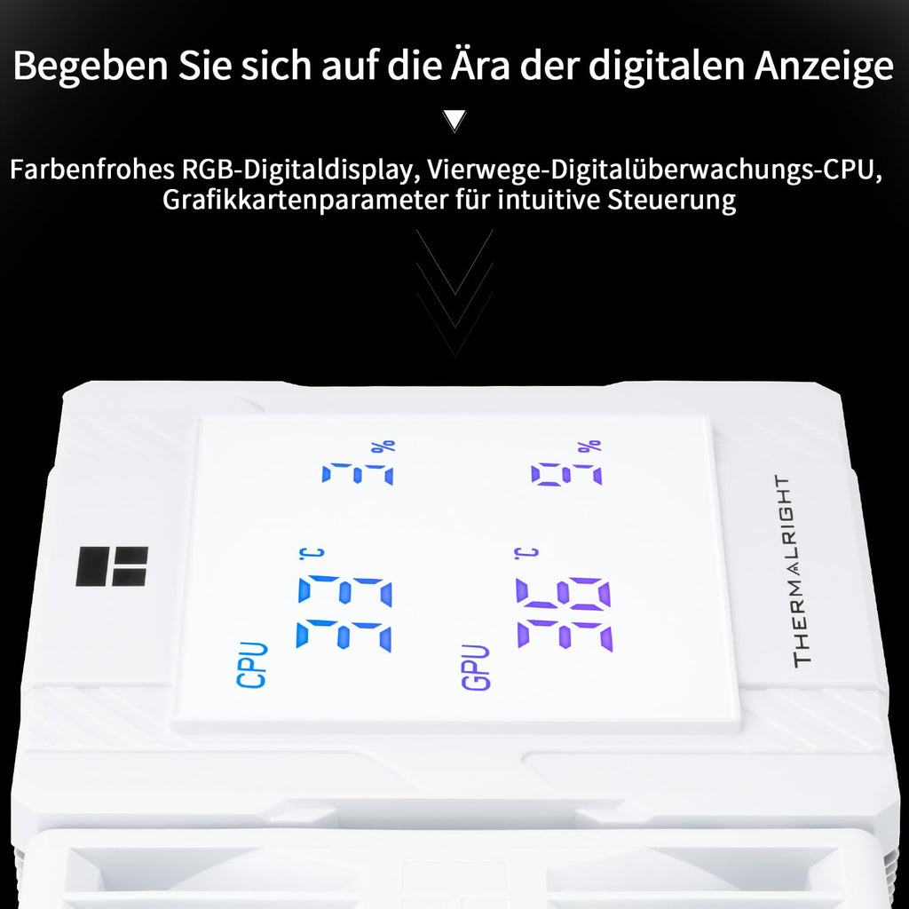 Thermalright Peerless Assassin 120 digital ARGB svart CPU-kylare, kylning med dubbla dörrar och dubbla fläktar, CPU-luftkylare, digital skärmskydd, för AM4/AM5, Intel LGA1851/1700/115X/1200