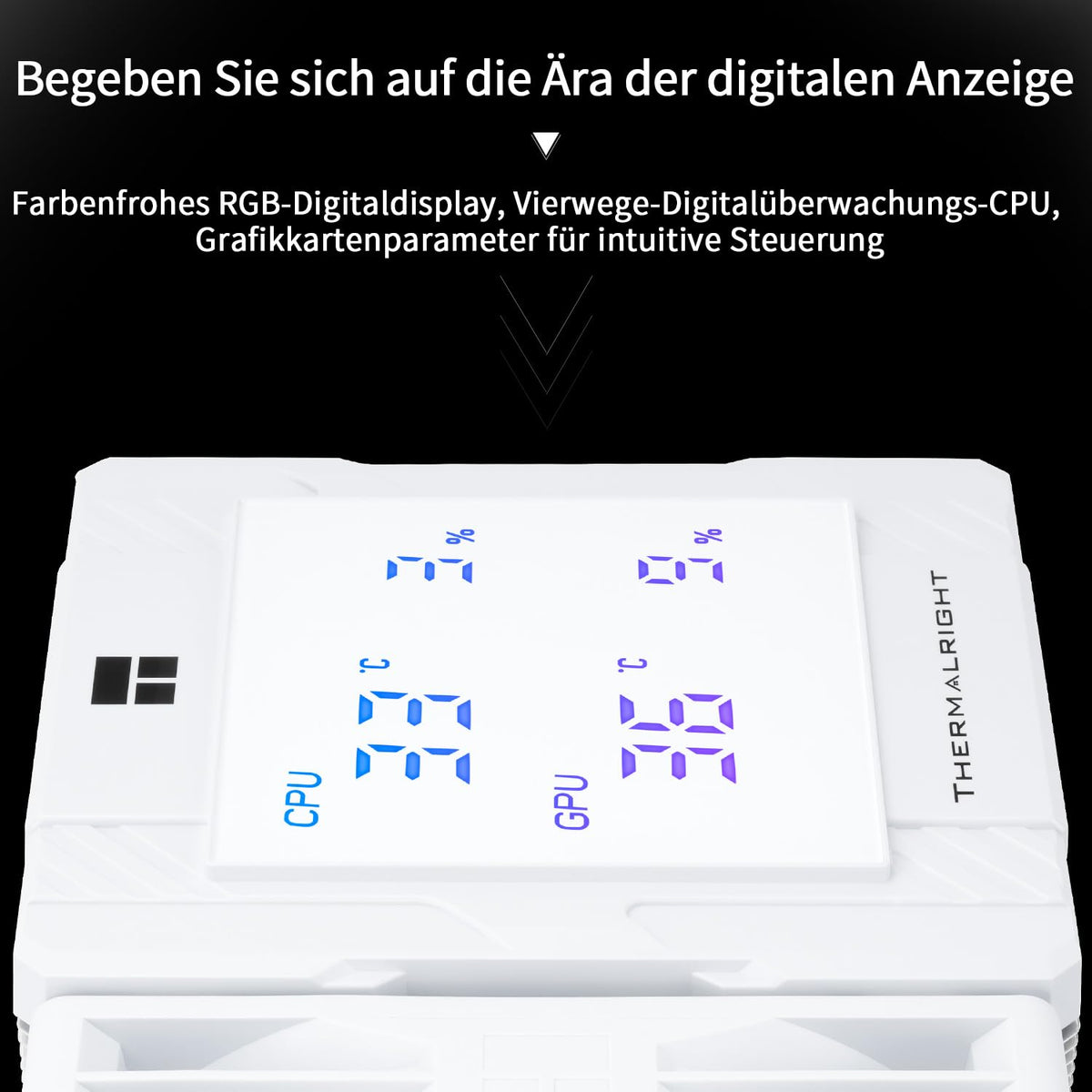 Thermalright Peerless Assassin 120 digital ARGB svart CPU-kylare, kylning med dubbla dörrar och dubbla fläktar, CPU-luftkylare, digital skärmskydd, för AM4/AM5, Intel LGA1851/1700/115X/1200