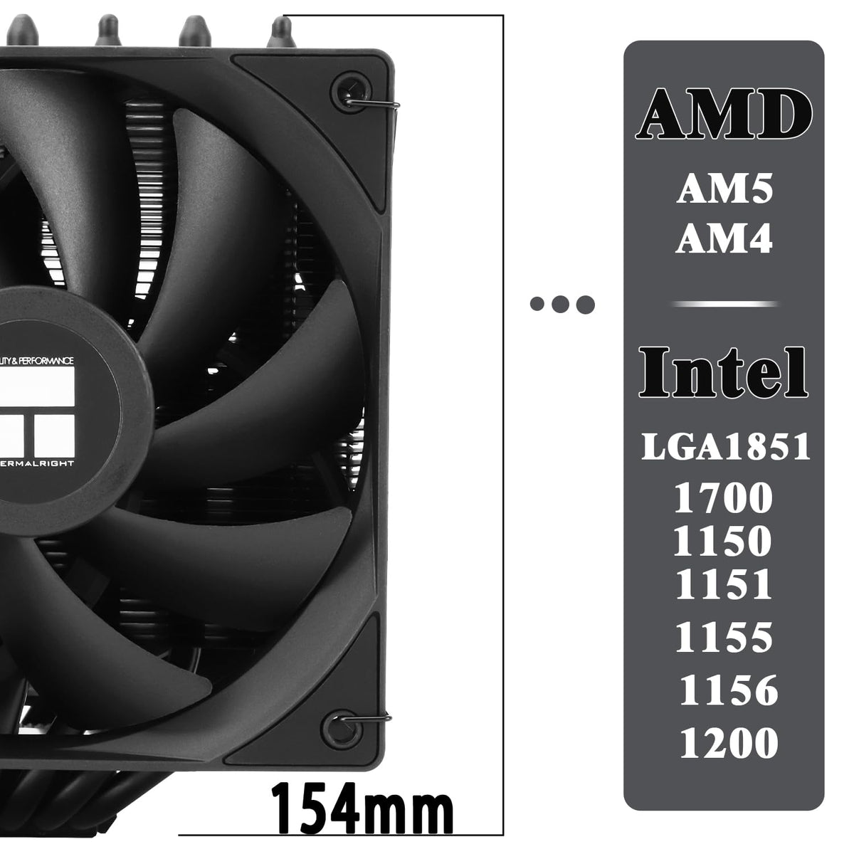 TR-Thermalright Phantom Spirit 120 SE ARGB CPU Kühler, Doppelturm med 7 värmepipor, dubbel TL-C12B V2 PWM-kabel, för AM5/AM4, Intel lga1851/1700/115x/1200,154 mm, hög dator, Kühlung