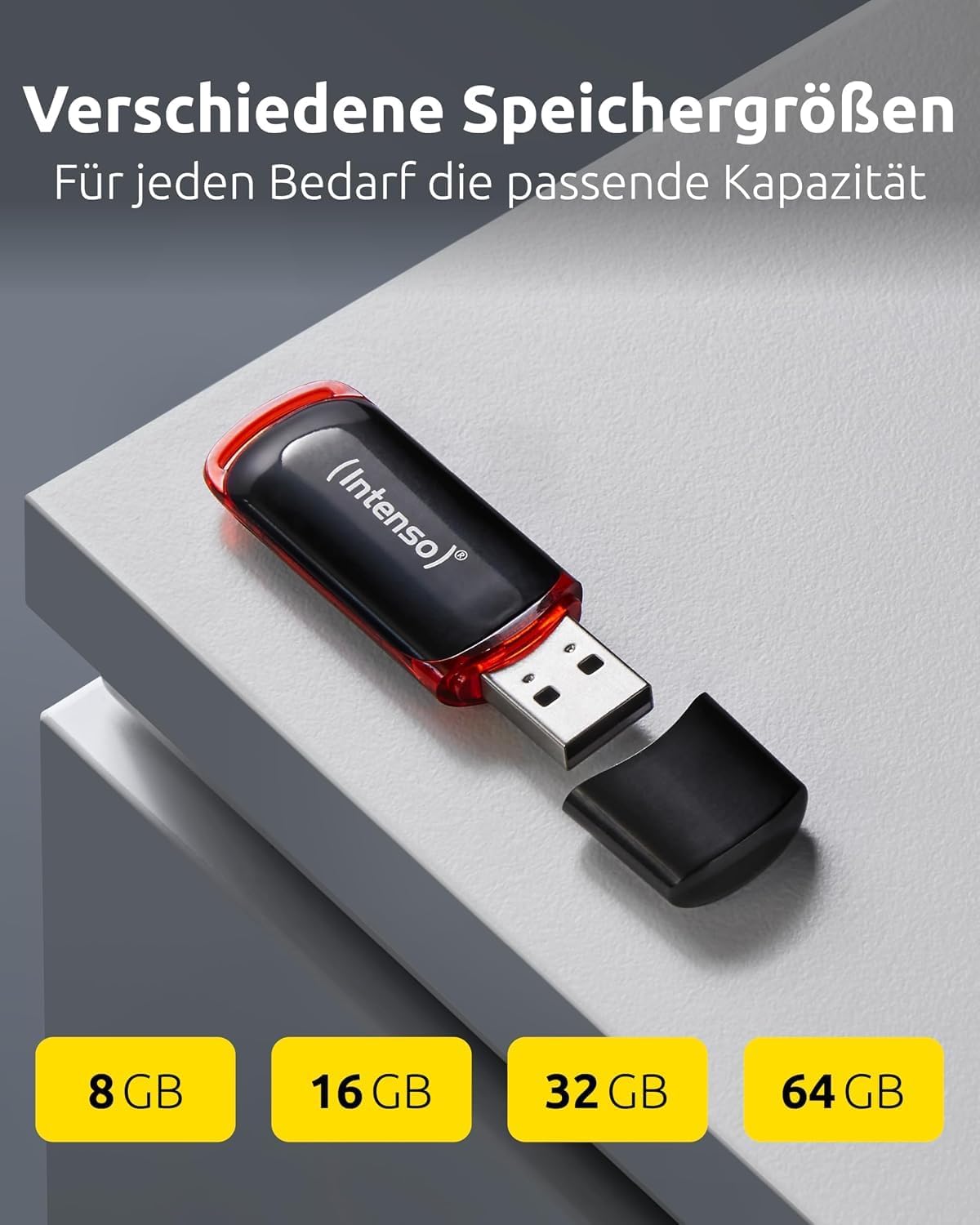 Intenso Business Line - Flash Drive 16 GB - USB 2.0, Black/Red