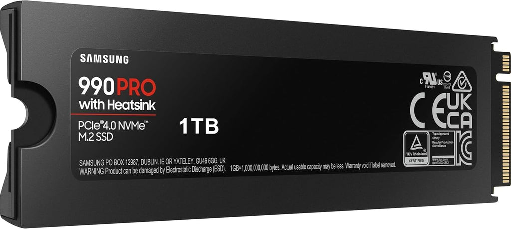 Samsung 990 PRO Heatsink NVMe M.2 SSD, 2 TB, MZ-V9P2T0CW