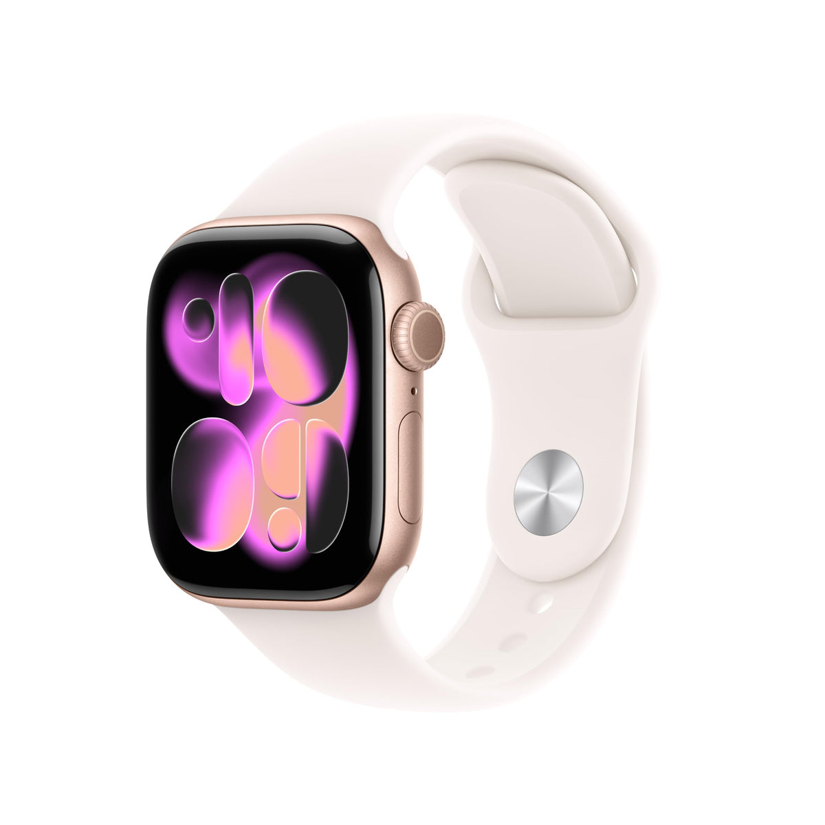 Apple Watch Series 11 [GPS 46mm] Smartwatch with Silver Aluminum Case with Purple Fog Sport Band - M/L. Sleep Score, Fitness Tracker, Health Monitoring, Always-On Display, Water Resistant