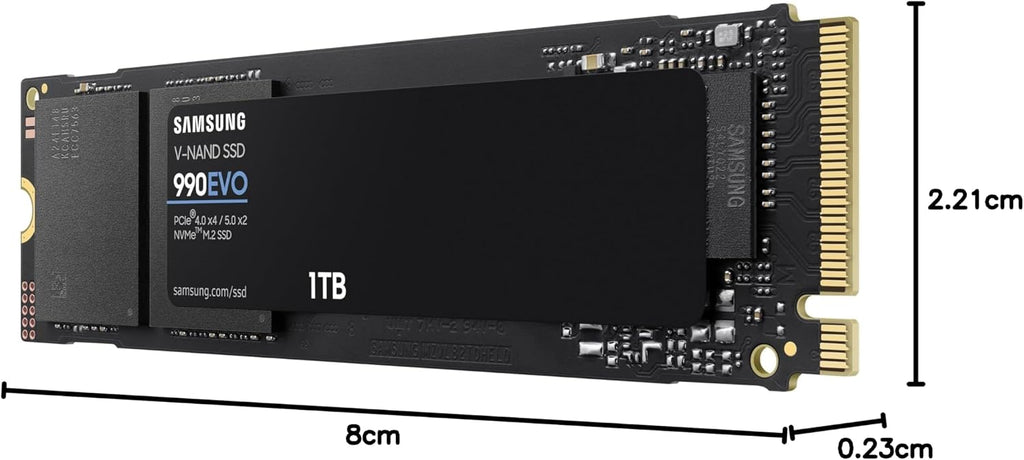 Samsung 990 PRO Heatsink NVMe M.2 SSD, 2 TB, MZ-V9P2T0CW