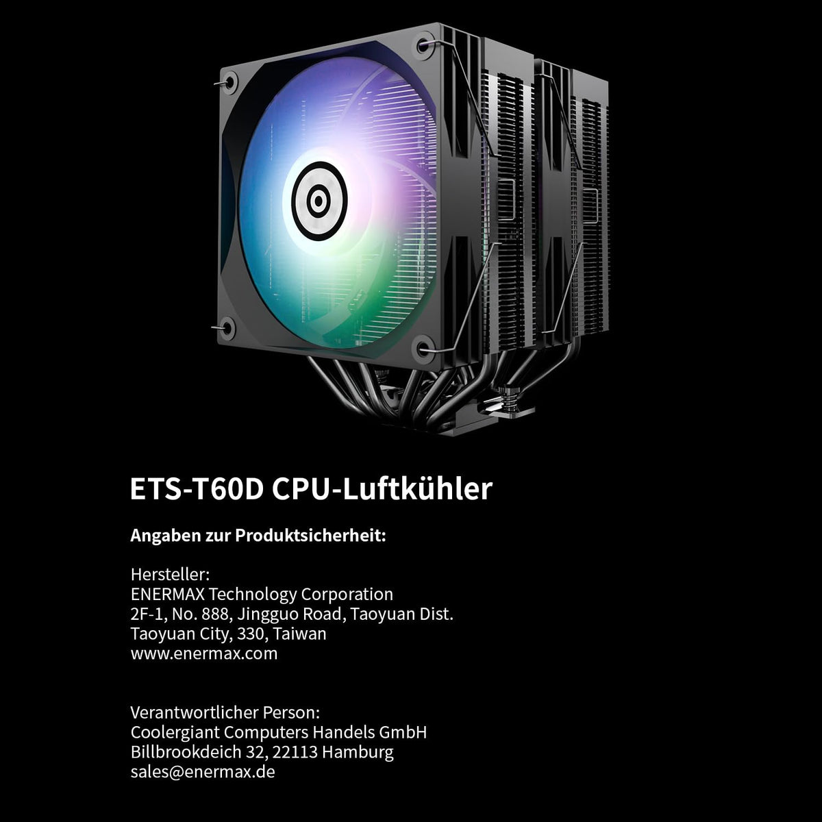 ENERMAX ETS-T41 CPU-kylare | 2 x 120 mm PWM-fläkt forward-omvänd bladdesign