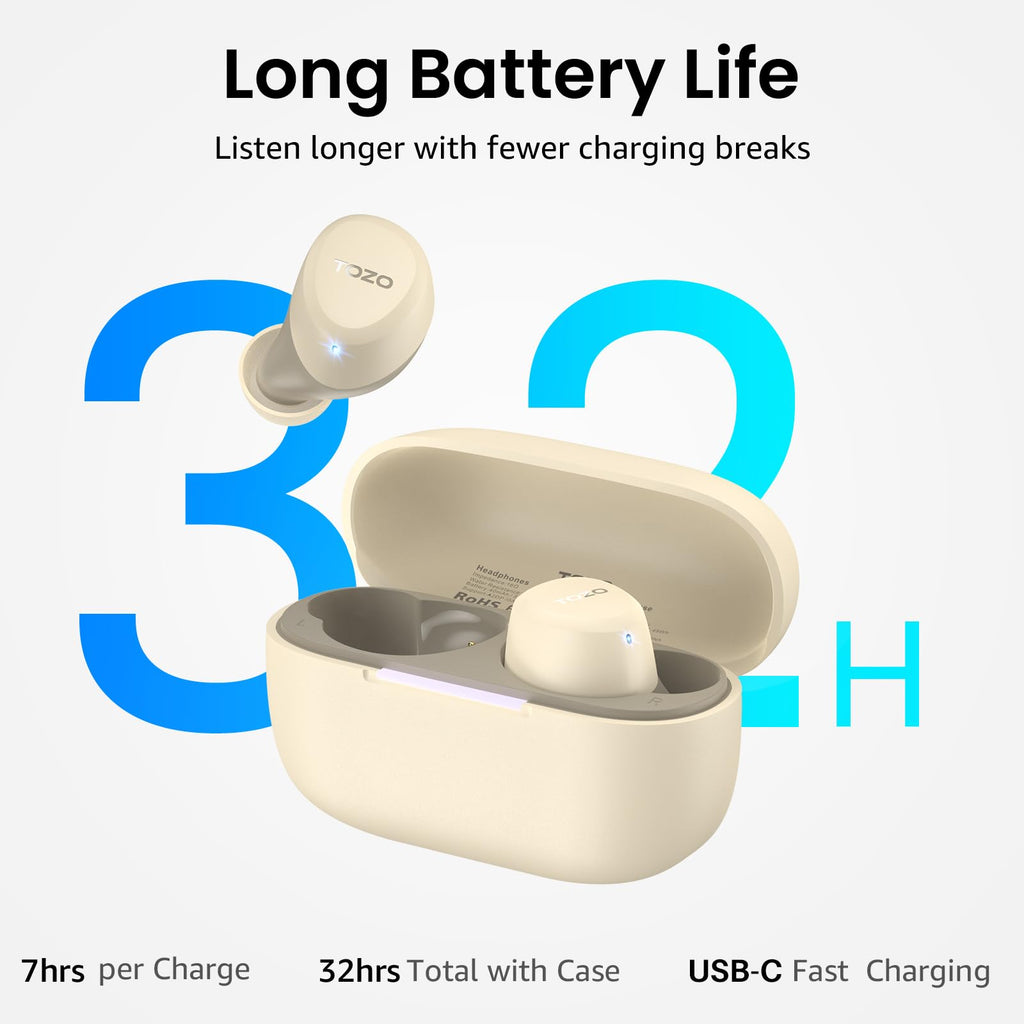 TOZO A1 Wireless Earbuds Bluetooth 5.3 Light Weight in Ear Headphones