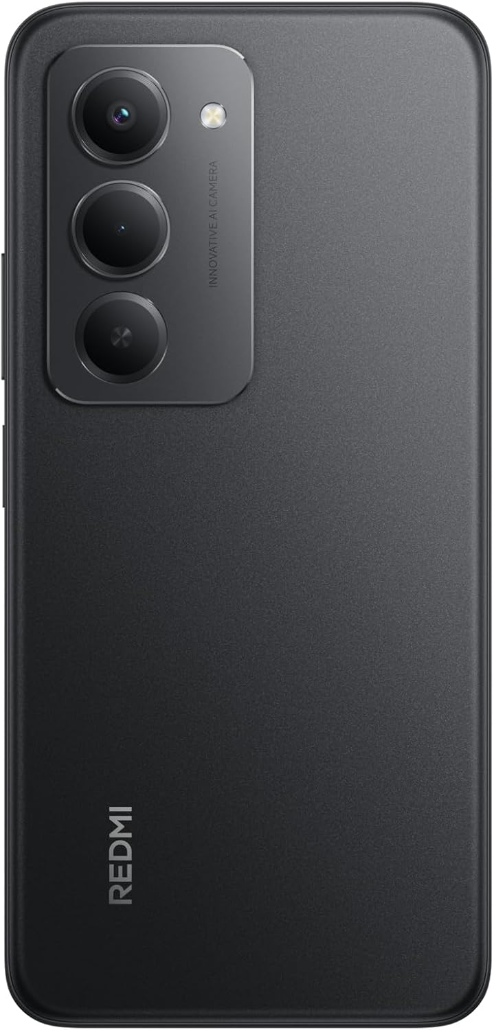 XIAOMI REDMI 15 Smartphone 6+128 GB, dubbel 50 MP kamera med AI, 6,9 tum FHD+ uppslukande skärm, Snapdragon 685, 33 W snabbladdning, laddare ingår inte, svart (ES-version)