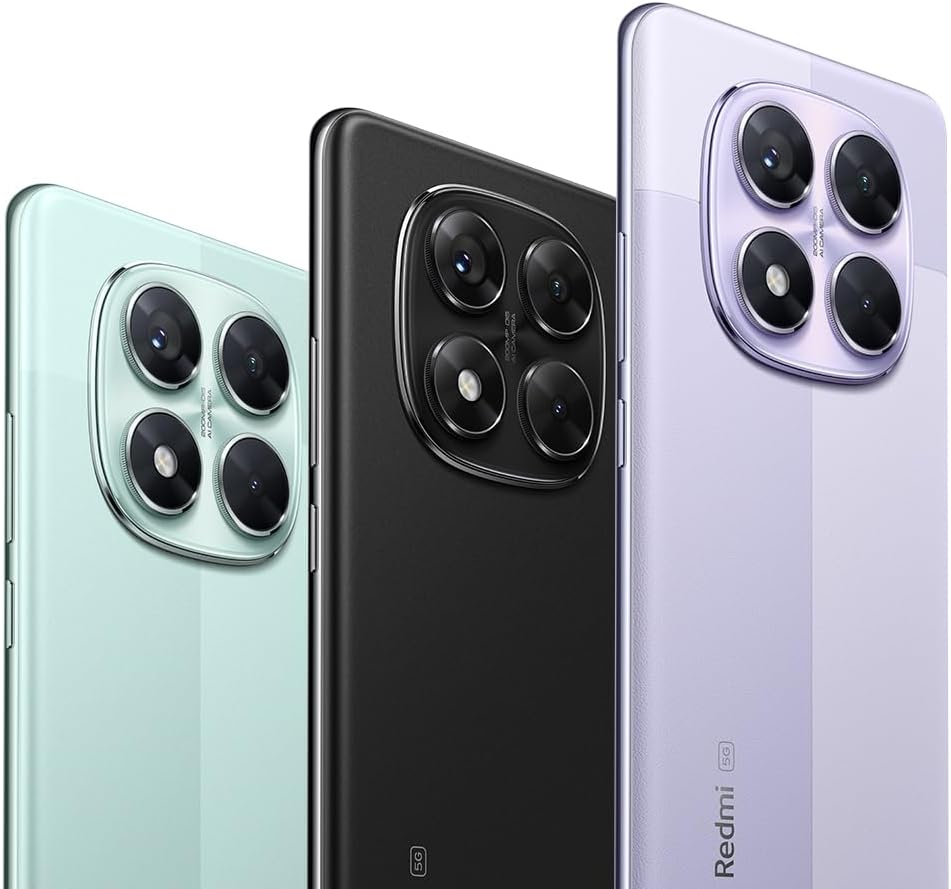 Xiaomi Redmi Note 14 5G Smartphone, 8+256 GB, lila, 108 MP AI-kamerasystem, 5 500 mAh batteri, 120 Hz ögonvårdsdisplay, AI-funktioner (laddare ingår inte)