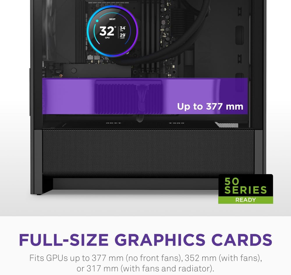 NZXT H3 Flow - Micro-ATX Airflow PC-chassi - Svart