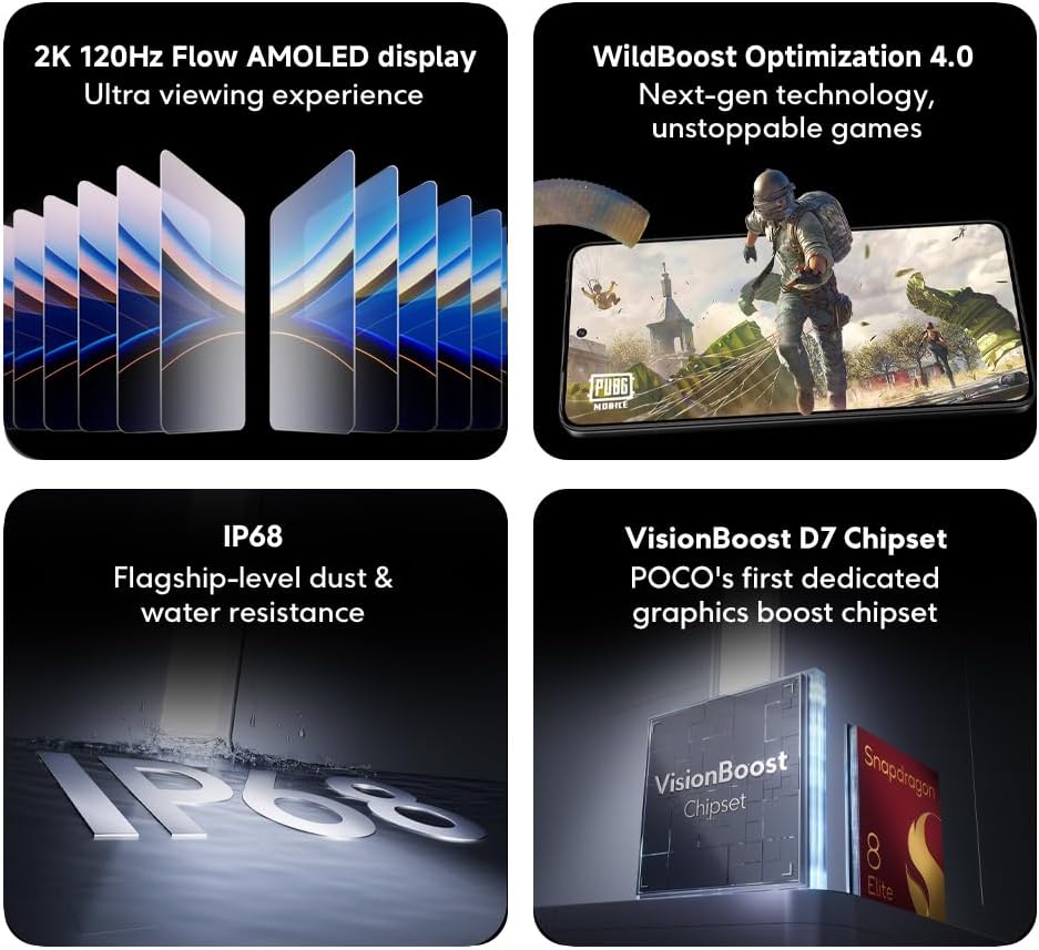 POCO F7 PRO Smartphone, 12 + 256, blått, 6 000 mAh batteri, 90 W Hypercharge, Xiaomi HyperAI