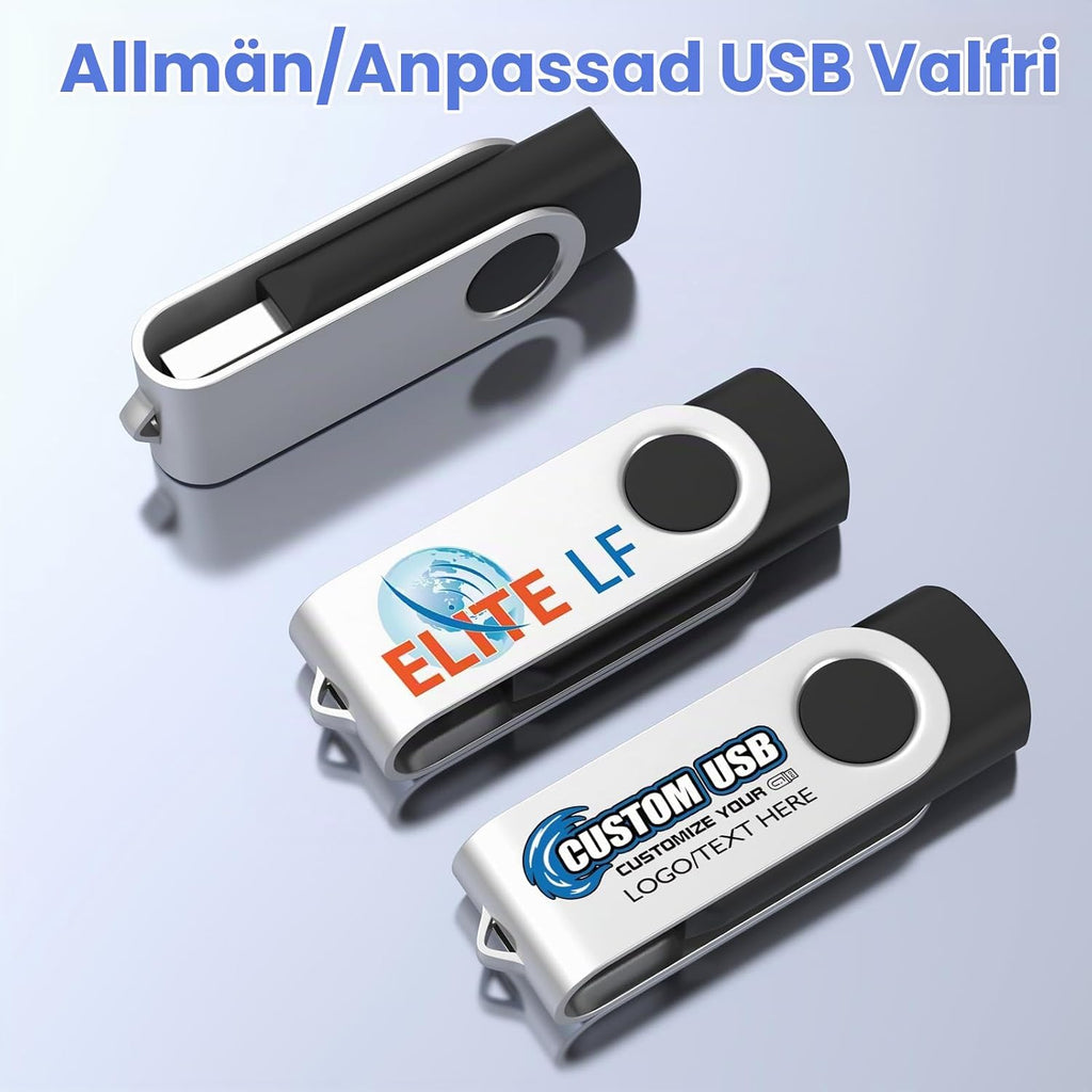 USB-minne 8 GB 10 stycken, ABLAZE mini minne minne vattentät 8 GB USB-sticks metall 10-pack för bärbar dator, dator, TV, bil