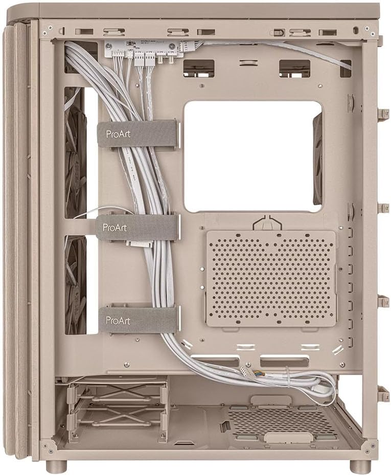 ASUS ProArt PA401 Wood Edition Beige - ATX PC-fodral med nätpanel