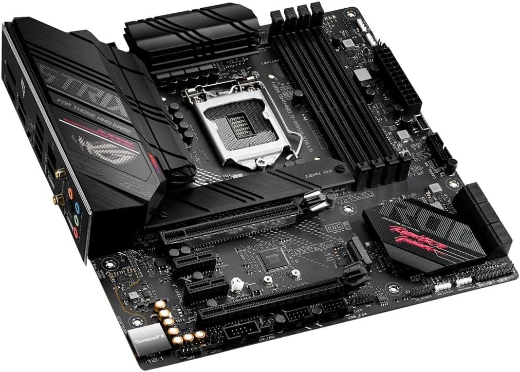 ASUS ROG Strix B760-I Gaming WiFi - Intel B760 LGA 1700 Mini ITX moderkort (DDR5, 8 + 1 DrMOS, PCIe 5.0, 2 x PCIe 4.0 M.2, wifi 6E, 2.5G Ethernet, USB 3.2 Gen 2 x 2 Type-C, Aura Sync RGB)