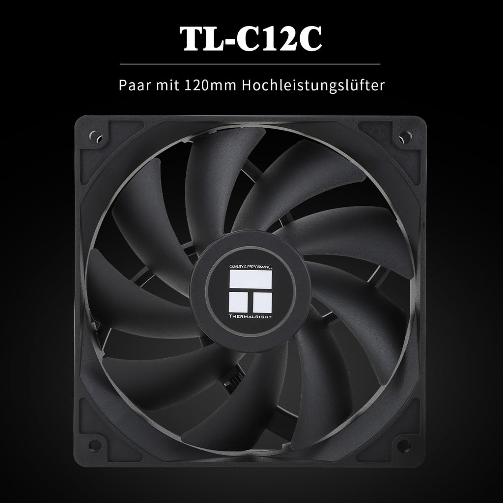 Thermalright Assassin X 120 SE CPU-luftkylare, AX120 SE, 4 Heatpipes, TL-C12C PWM tyst fläkt CPU-kylare med S-FDB-lager, för AMD AM4/AM5 Intel 1700/1150/1151/1200