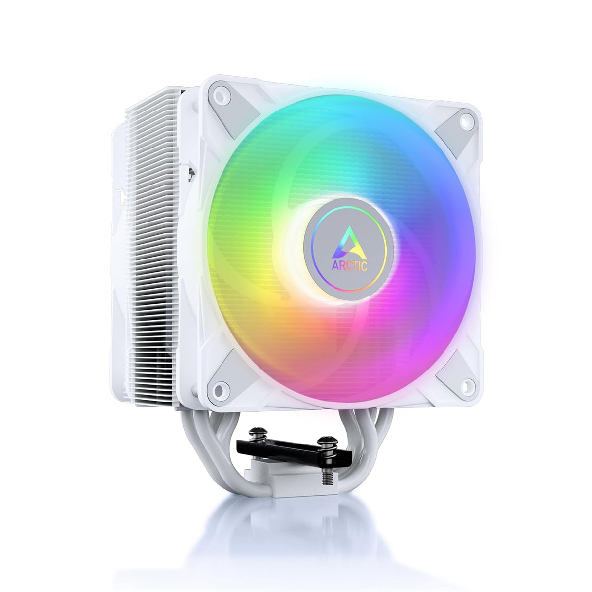 ARCTIC Freezer 36 A-RGB - Vit - Single-tower CPU-kylare med push-pull, två tryckoptimerade 120 mm P-fläktar och ARGB-belysning, fluiddynamiskt lager