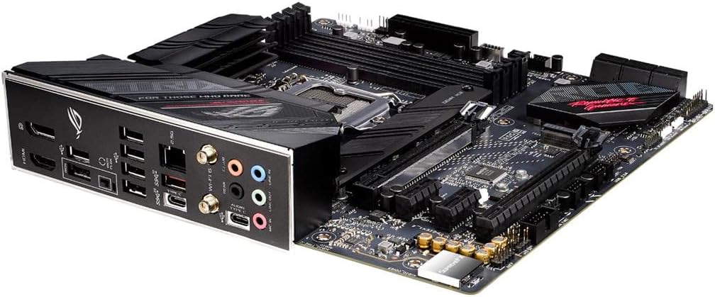 ASUS ROG Strix B760-I Gaming WiFi - Intel B760 LGA 1700 Mini ITX moderkort (DDR5, 8 + 1 DrMOS, PCIe 5.0, 2 x PCIe 4.0 M.2, wifi 6E, 2.5G Ethernet, USB 3.2 Gen 2 x 2 Type-C, Aura Sync RGB)