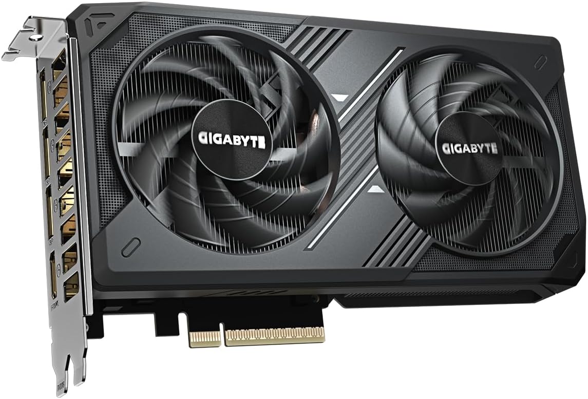 Gigabyte GeForce RTX 5060 WINDFORCE 8G grafikkort - 8 GB GDDR7, 128 bit, PCI-E 5.0, 2497 MHz kärnklocka, 3 x DisplayPort, 1 x HDMI, GV-N5060WF2-8GD
