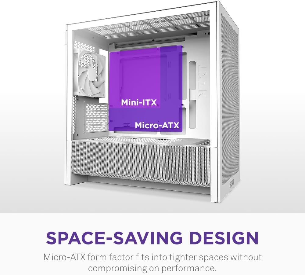 NZXT H3 Flow - Micro-ATX Airflow PC-chassi - Svart