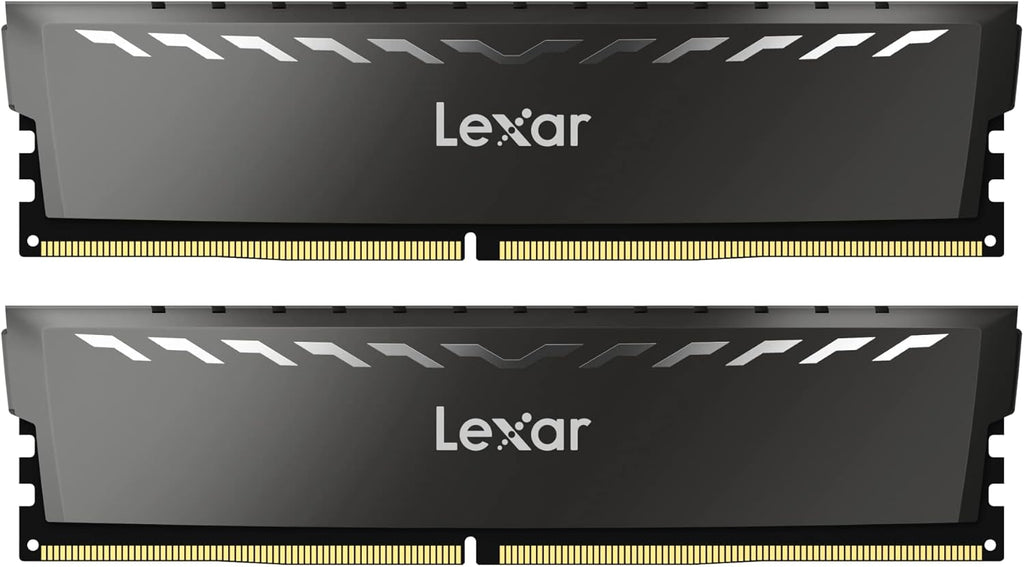 Lexar THOR DDR4 RAM 16GB kit 2x8GB 3 200 MHz, DRAM 288-Pin UDIMM Desktop Memory, XMP 2.0 Högpresterande Datorminne, CL16-18-18-38, 1.35V LD4BU008G-R3200GDXG, THOR 3200 MHz, 16GB Kit (2x8GB)
