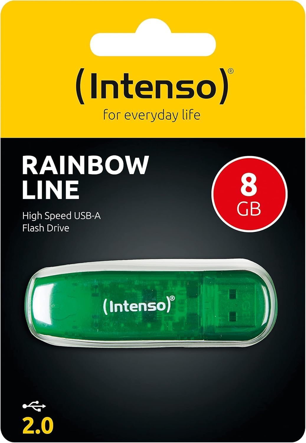 Intenso Rainbow Line 8 GB USB-minne USB 2.0 grön