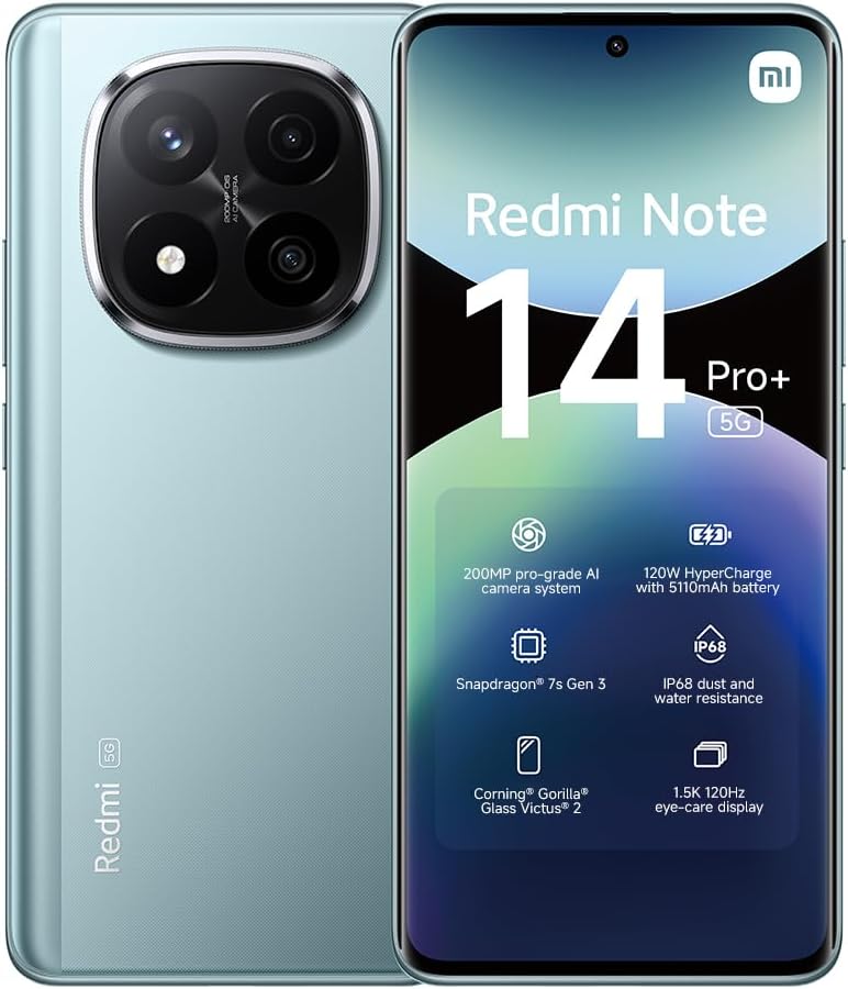 Xiaomi Redmi Note 14 5G Smartphone, 8+256 GB, lila, 108 MP AI-kamerasystem, 5 500 mAh batteri, 120 Hz ögonvårdsdisplay, AI-funktioner (laddare ingår inte)