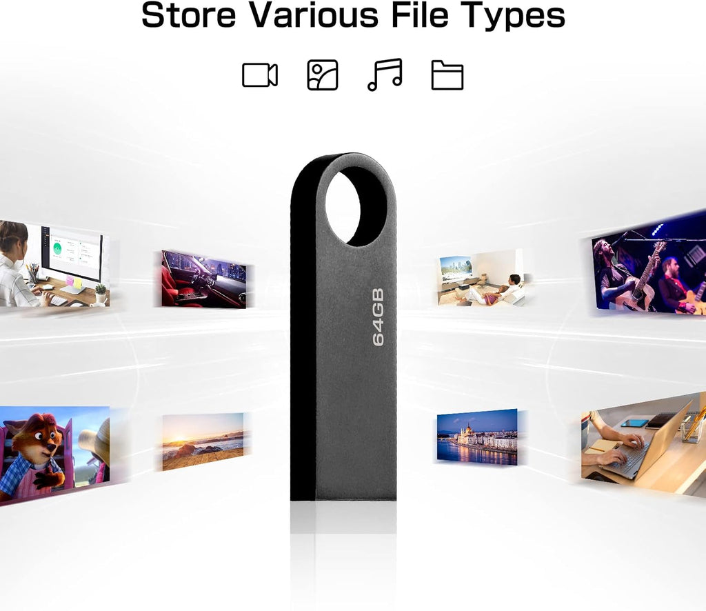 128 GB 2-i-1 USB-minne 128 GB typ-C Pendrive 128GO USB C Flash Drive 128 Giga 2-i-1 OTG Pen 128GO för PC/surfplatta/Laptop/Smartphone med typ C, Xiaomi/Huawei (silver)