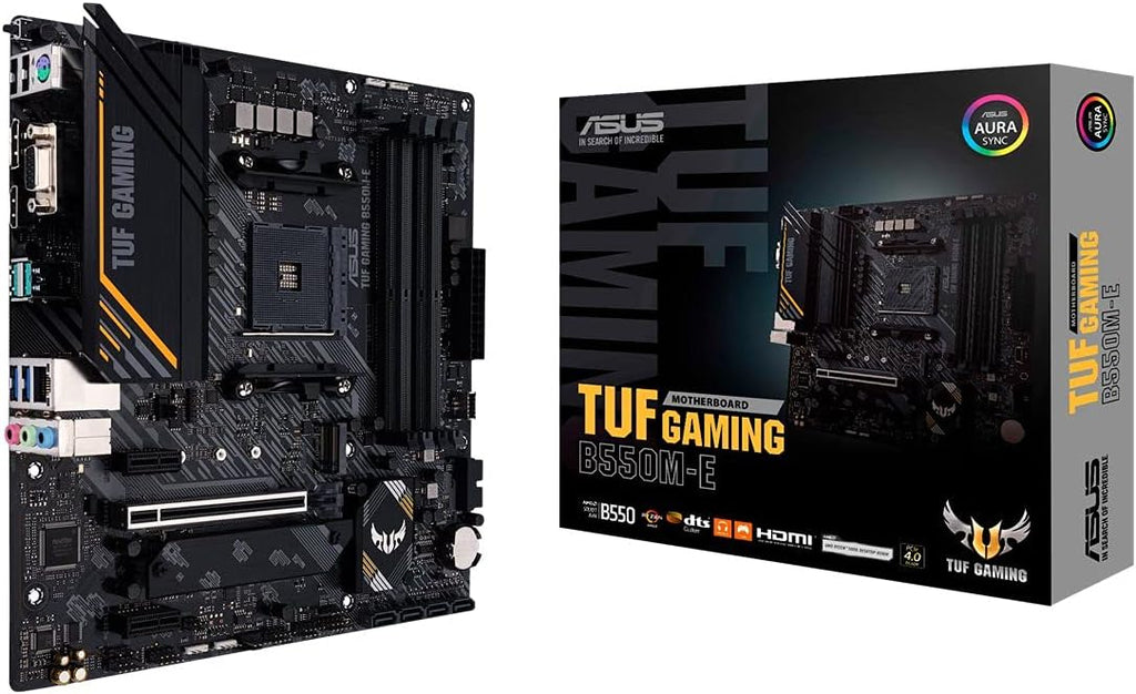 Asus TUF Gaming B450-Plus II moderkortsbas AM4 (ATX, AMD Ryzen, DDR4-minne, M.2, USB 3.1 Gen1+ Gen2, Aura Sync, Ai brusreducerande mikrofon)