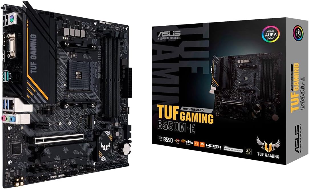 Asus TUF Gaming B450-Plus II moderkortsbas AM4 (ATX, AMD Ryzen, DDR4-minne, M.2, USB 3.1 Gen1+ Gen2, Aura Sync, Ai brusreducerande mikrofon)