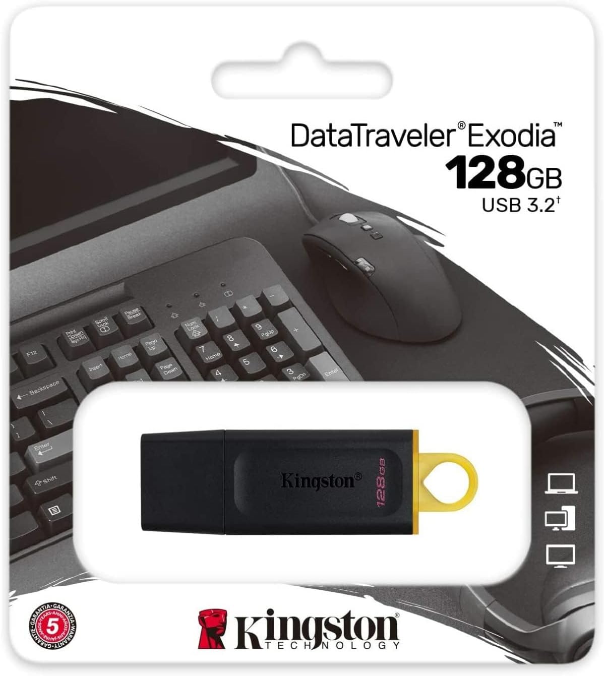 Kingston DataTraveler Exodia DTX/64GB-2P USB-minne USB 3.2 Gen 1 – med skyddskåpa och nyckelring i flera färger