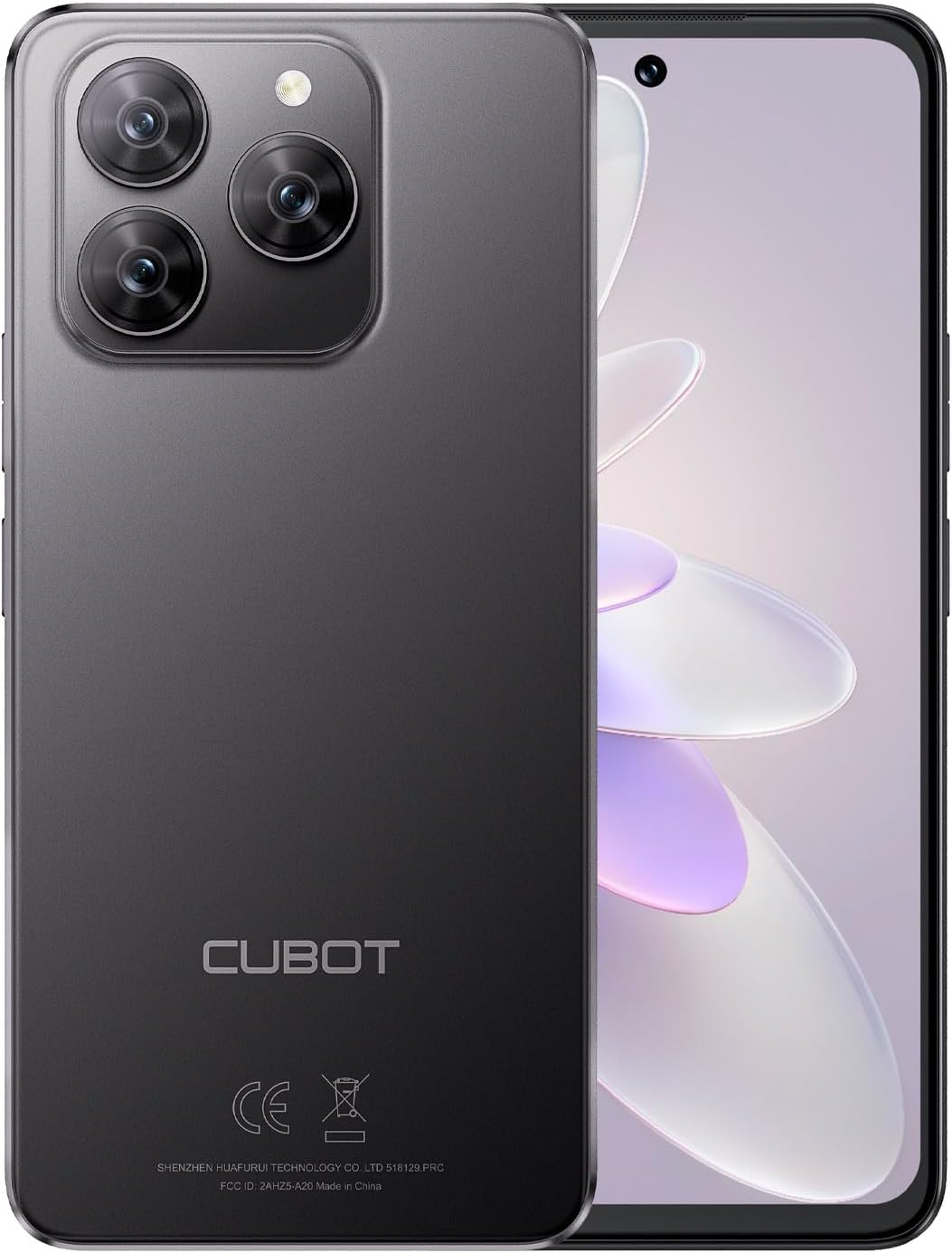 Note 60 - Smartphone 4G 7.2" HD+ 120Hz, 16GB RAM (6GB+10GB Exp.), 128GB ROM, 48MP Kamera, 7000mAh Batteri, Android 15, Unisoc T615, Svart