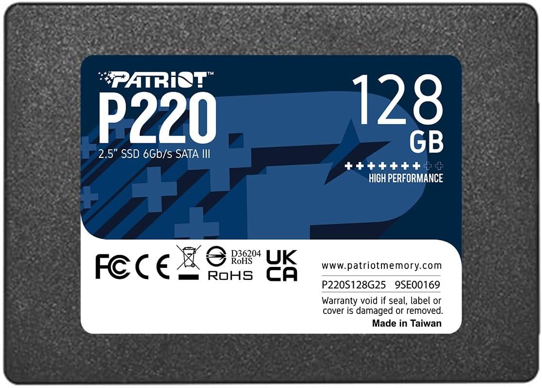 Patriot P220 256GB Intern SSD - SATA 3-2,5 tum - Solid State-enhet - P220S256G25