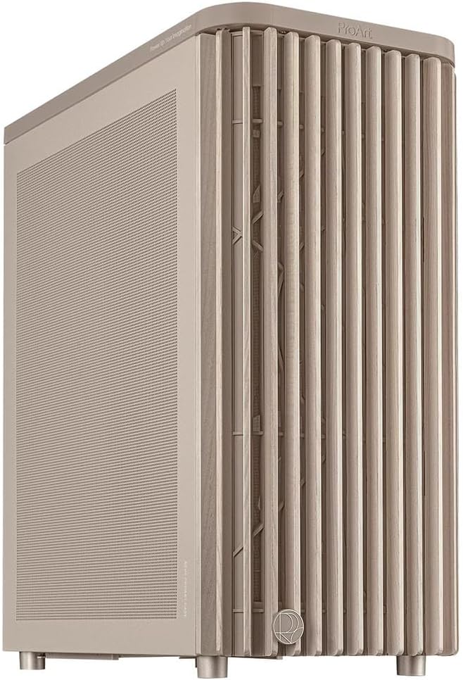 ASUS ProArt PA401 Wood Edition Beige - ATX PC-fodral med nätpanel