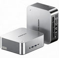 AOOSTAR MACO Mini PC AMD R7 PRO 6850H (8C/16T upp till 4,7GHz) 24GB LPDDR5 RAM + 1TB PCIe4.0 SSD, OCuLink/2xUSB4/2x2,5G LAN/4K Quad-Skärm/Fingeravtryck, W11 Pro, Mini Computer för gaming och kontor