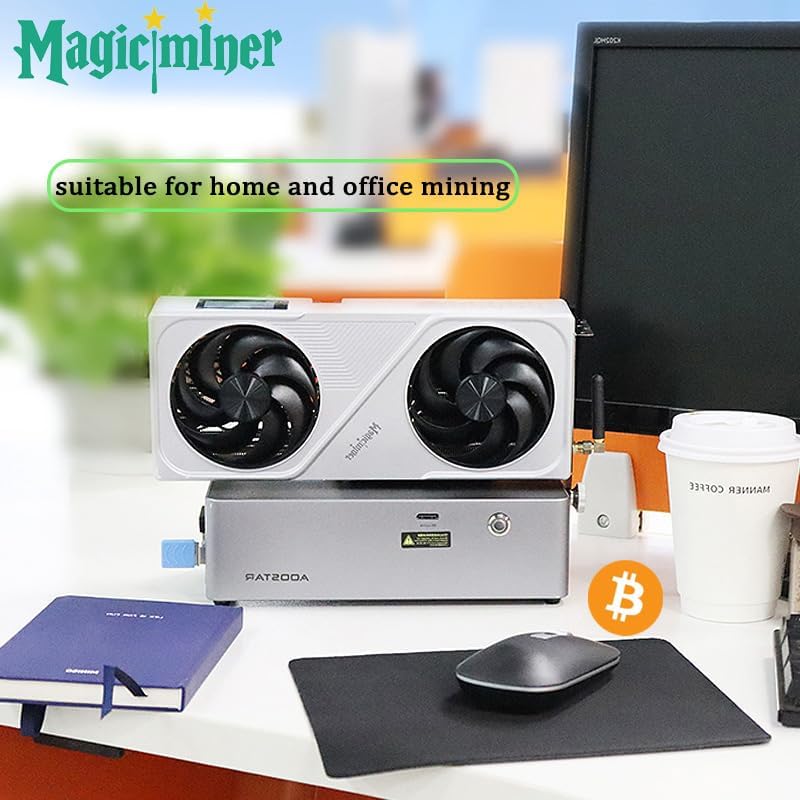 Magic BG02 Bitcoin Miner, 150 W effekt, 7 TH/s, SHA-256 ASIC Miner, Tyst drift, WiFi, med PSU, i lager
