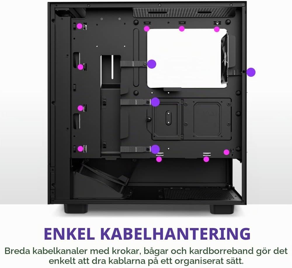 NZXT H5 Flow RGB - Kompakt Mid-Tower ATX PC-chassi - Svart