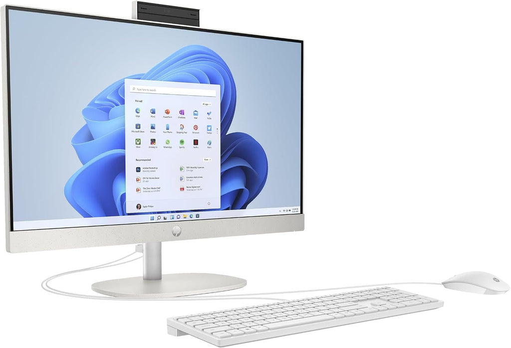 HP 24-cr0009ng AMD Ryzen? 3 7320U 60,5 cm (23.8") 1920 x 1080 Pixel All-in-One-PC 8 GB LPDDR5-SDRAM 512 GB SSD Windows 11 Home Wi-Fi 6 (802.11ax) Wei? (A04VWEA#ABD)