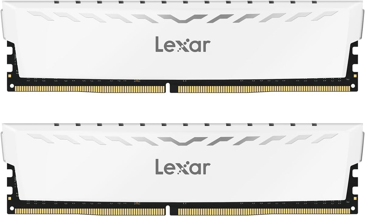 Lexar THOR DDR4 RAM 16GB kit 2x8GB 3 200 MHz, DRAM 288-Pin UDIMM Desktop Memory, XMP 2.0 Högpresterande Datorminne, CL16-18-18-38, 1.35V LD4BU008G-R3200GDXG, THOR 3200 MHz, 16GB Kit (2x8GB)