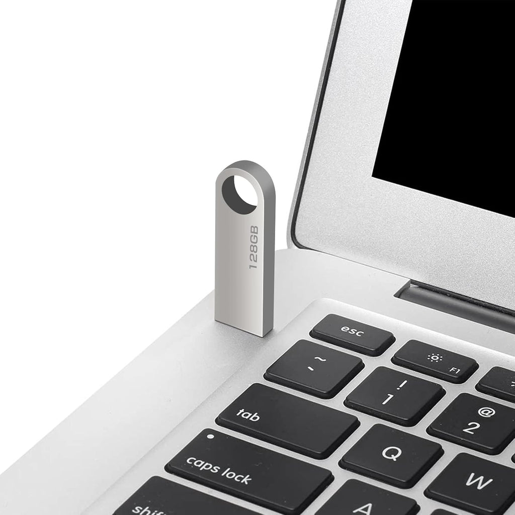128 GB 2-i-1 USB-minne 128 GB typ-C Pendrive 128GO USB C Flash Drive 128 Giga 2-i-1 OTG Pen 128GO för PC/surfplatta/Laptop/Smartphone med typ C, Xiaomi/Huawei (silver)
