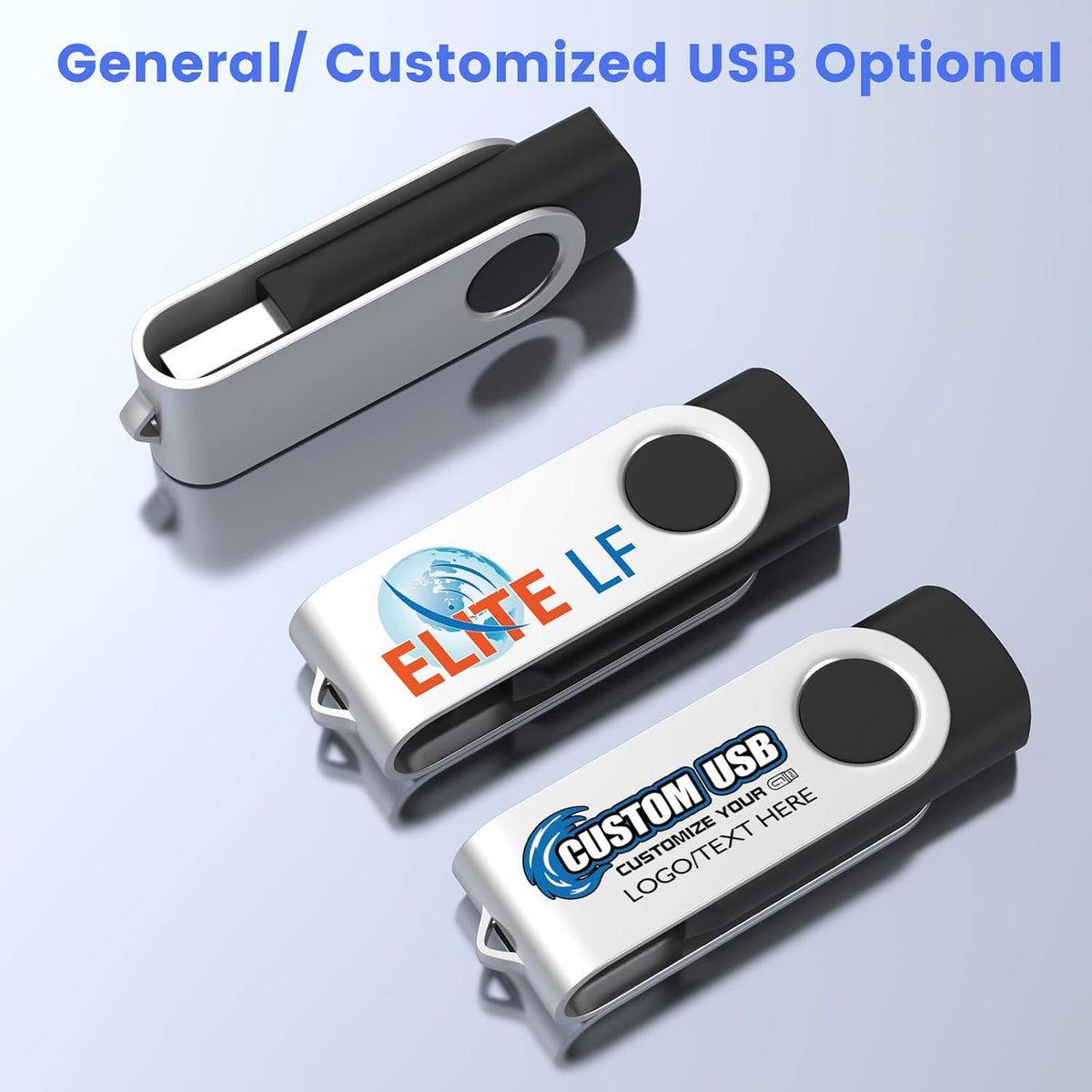 USB-minne 8 GB 10 stycken, ABLAZE mini minne minne vattentät 8 GB USB-sticks metall 10-pack för bärbar dator, dator, TV, bil