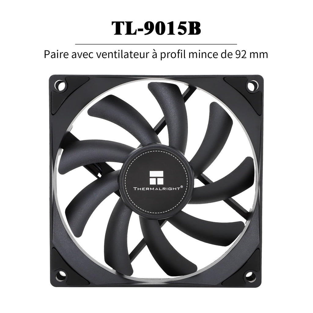Thermalright TR AXP90-X47 CPU-luftkylare med låg profil, svart CPU-kylare med 90 mm PWM rak fläkt, 4 värmerör, höjd 47 mm, för AMD AM4 AM5/Intel LGA 1700/115X/1851
